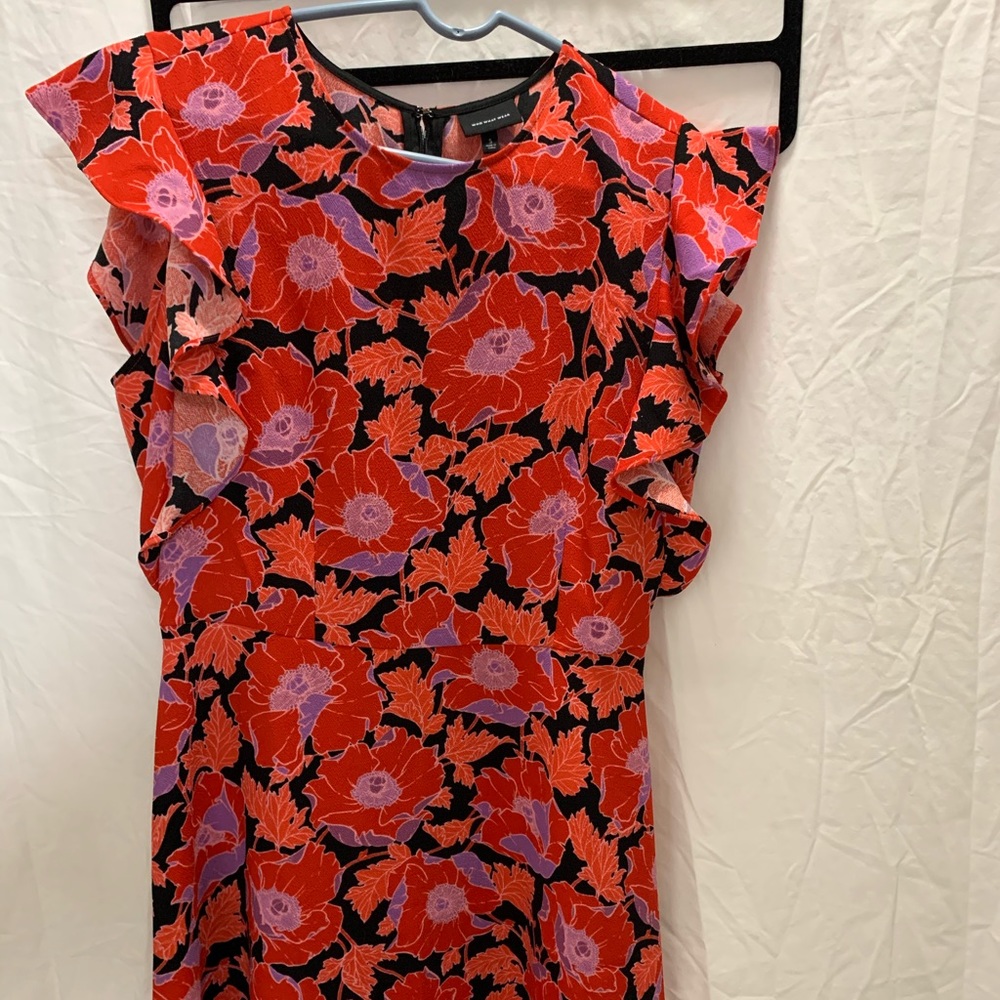 Who What Wear floral dress w/ flowy cap sleeves